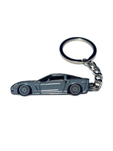 Load image into Gallery viewer, Drift Pins Corvette C6 Keychains - Dark Grey Alternate Image