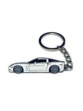 Load image into Gallery viewer, Drift Pins Corvette C6 Keychains - White Alternate Image