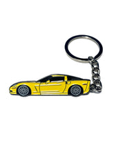 Load image into Gallery viewer, Drift Pins Corvette C6 Keychains - Velocity Yellow Alternate Image