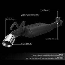 Load image into Gallery viewer, DNA Exhaust for Chevy Camaro 6.2L (2010-2013) Axleback with Double Rolled Wall Tips CBE-UR-009 Alternate Image