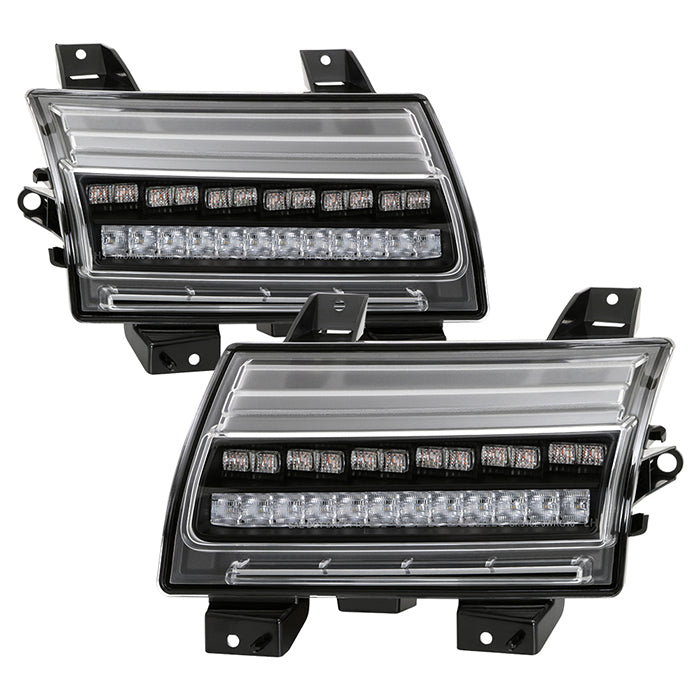 Spyder LED Front Bumper Lights Jeep Gladiator (2020-2021) [LED Model Only] Sequential Signal - Black or Chrome Housing