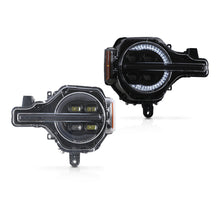 Load image into Gallery viewer, Attica 4x4 LED Headlights For Ford Bronco (2021-2026) With Switchback Sequential Turn Signals - Sol or Apex Series - Sol Series (Crushed Glass Halo Look) Alternate Image