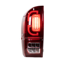 Load image into Gallery viewer, Winjet Sequential LED Tail Lights Toyota Tacoma 3rd Gen (2016-2023) Black With Clear / Smoked / Red Lens - Gloss Black / Clear Alternate Image