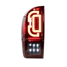 Load image into Gallery viewer, Winjet Sequential LED Tail Lights Toyota Tacoma 3rd Gen (2016-2023) Black With Clear / Smoked / Red Lens - Gloss Black / Clear Alternate Image