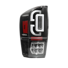 Load image into Gallery viewer, Winjet Sequential LED Tail Lights Toyota Tacoma 3rd Gen (2016-2023) Black With Clear / Smoked / Red Lens - Gloss Black / Clear Alternate Image