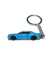 Load image into Gallery viewer, Drift Pins Dodge Challenger Keychains - Light Blue Alternate Image