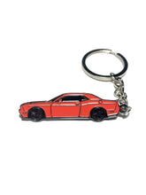 Load image into Gallery viewer, Drift Pins Dodge Challenger Keychains - Orange Alternate Image