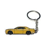 Load image into Gallery viewer, Drift Pins Dodge Challenger Keychains - Yellow Alternate Image
