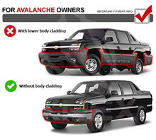 Load image into Gallery viewer, AlphaRex LED Projector Headlights Chevy Avalanche w/o Body Cladding (02-06) [3D Ice-Cube LED - NOVA Series w/ DRL] Alpha-Black / Chrome / Black Alternate Image