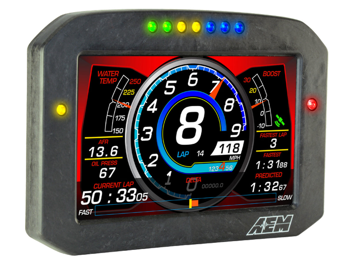 AEM 30-5700F CD-7 Carbon Flat Panel Digital Racing Dash Display - Non-