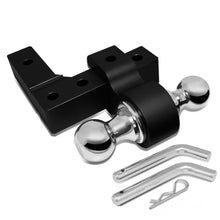 Load image into Gallery viewer, DNA 6" Drop Adjustable Dual Ball Trailer Towing Hitch with Black / Blue / Gold / Silver / Red Finish - Black Alternate Image