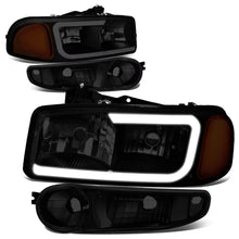 Load image into Gallery viewer, DNA Headlights for GMC Yukon (2000-2006) Yukon XL 1500 (2001-2006) with C-Shaped LED DRL and Black or Chrome Housing Alternate Image