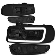 Load image into Gallery viewer, DNA Headlights for GMC Yukon (2000-2006) Yukon XL 1500 (2001-2006) with C-Shaped LED DRL and Black or Chrome Housing Alternate Image