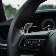 Load image into Gallery viewer, JQ Werks Madtrace Clubsport Magnetic Paddle Shifters for Porsche 991 / 982 / 992 / 971 / 958 / 95B / PO536 Carbon Fiber / Black or Gunmetal Aluminum Alternate Image