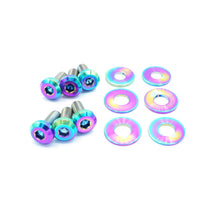 Load image into Gallery viewer, Fast Turn Fittings Hood Hardware Kit for Dodge Charger (2015-2023) Titanium - Cosmic Burn / Black / Blue / Gold / Polished / Purple / Oil Slick Alternate Image