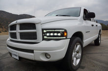 Load image into Gallery viewer, AlphaRex LED Projector Headlights Dodge Ram (02-05) [3D Ice-Cube LED - NOVA Series w/ DRL] Black / Chrome / Jet Black Alternate Image