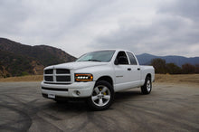Load image into Gallery viewer, AlphaRex LED Projector Headlights Dodge Ram (02-05) [3D Ice-Cube LED - NOVA Series w/ DRL] Black / Chrome / Jet Black Alternate Image