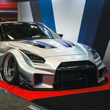 Load image into Gallery viewer, AlphaRex LED Projector Headlights for Nissan GT-R R35 (2009-2025) Nova Series with Sequential Signal - Alpha Black / Black Alternate Image