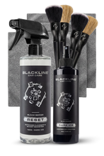 Load image into Gallery viewer, Car Air Freshener Spray – Long Lasting Odor Eliminator for Cars &amp; Trucks | BLACKLINE® 8oz - Full Experience / Dark Ice Alternate Image