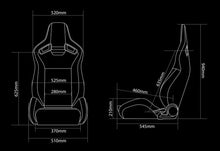 Load image into Gallery viewer, BRAUM Elite V2 Sport Seats (Reclinable - Black and Grey Plaid Inserts) Low Base Version Alternate Image