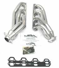 Load image into Gallery viewer, JBA Shorty Headers for Mercury Cougar V8 289 (67-68) 302 (68-70) 1 5/8" Raw Stainless or Silver Ceramic Alternate Image