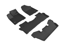 Load image into Gallery viewer, 3D MAXpider Floor Mats Honda Pilot 7 Seater (16-22) All-Weather Kagu Series Black - Front / Second / Third  Row Alternate Image