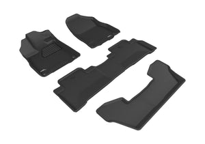 3D MAXpider Floor Mats Acura MDX (2017-2020) All-Weather Kagu Series Black - 6 or 7 Seaters