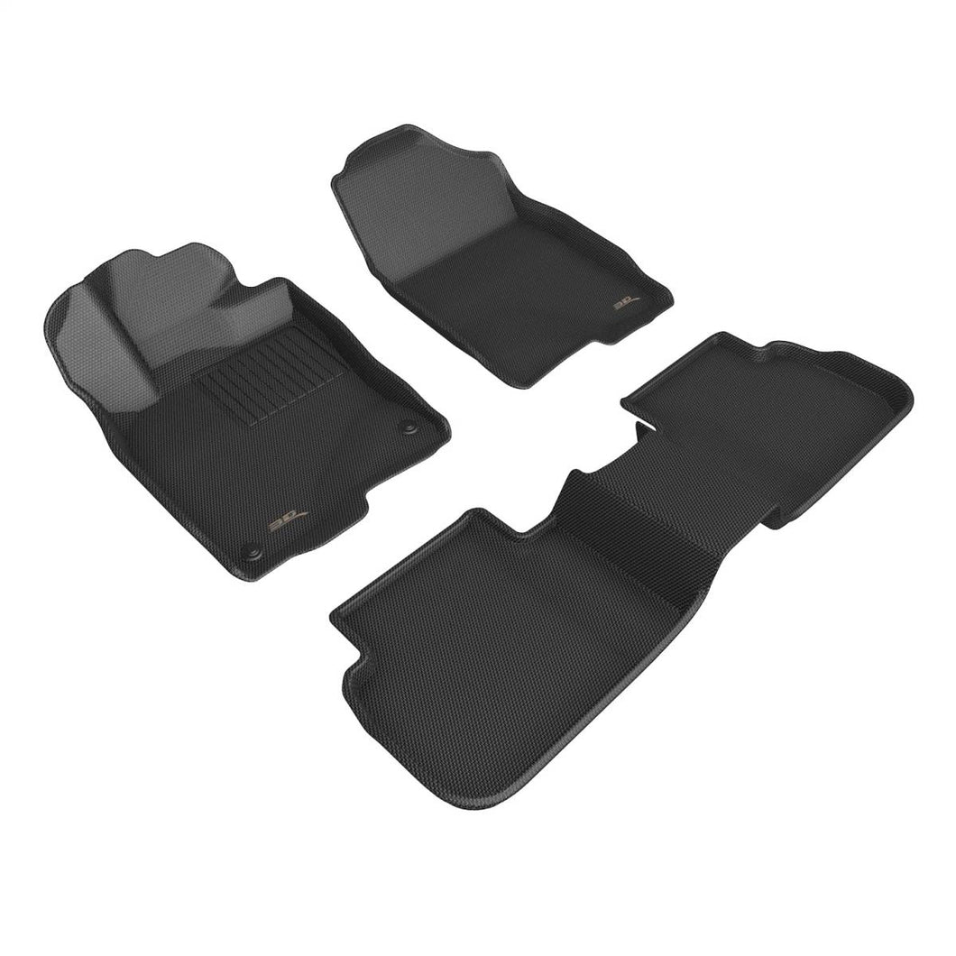 3D MAXpider Floor Mats Honda Civic (2022-2024) All-Weather Kagu Series Black L1AC01701509