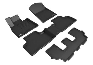 3D MAXpider Floor Mats Genesis GV80 (21-24) All-Weather Kagu Series Black - 5 or 7 Seater