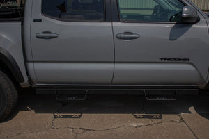 Fishbone Offroad Step Sliders Toyota Tacoma Crew Cab (05-23) Textured Black