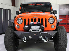 Load image into Gallery viewer, Fishbone Offroad Front Bumper Winch Jeep Wrangler JK (07-18) Manowar Version Alternate Image