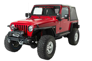 Fishbone Offroad Piranha Front Bumper Jeep Wrangler TJ (97-06) Bumper Only/ w/ Stinger/ w/ Winch Guard