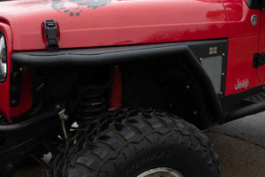 Fishbone Offroad Tube Fenders Jeep Wrangler TJ (97-06) [Front w/ Hex-Mesh Panels] Black Textured