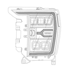 Load image into Gallery viewer, AlphaRex LED Projector Headlights Ford F150 / F150 Raptor (21-23) [3D Ice Cube LED - NOVA Series w/ DRL] 14th Gen Style Black or Jet Black Alternate Image