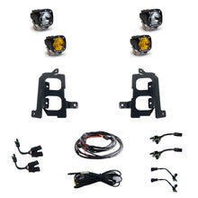 Load image into Gallery viewer, Baja Designs Pocket Fog Light Kit for GMC Sierra 2500HD / 3500HD (2020-2023) S1 Dual with Clear or Amber Lens - Amber Alternate Image