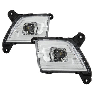 Spyder Full LED Fog Lights Chevy Silverado 1500 (19-20) [OEM Style w/ Switch] Clear Lens