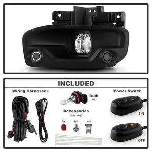 Spyder Fog Lights Dodge Ram 2500/3500 (19-22) Halogen Model Only [OEM Style w/ Universal Switch] Black Housing