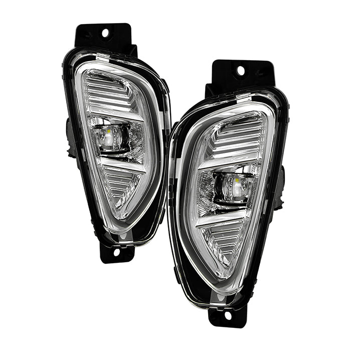 Spyder Full LED Fog Lights Ford Escape (20-22) [OEM Style w/ Switch] Clear Lens