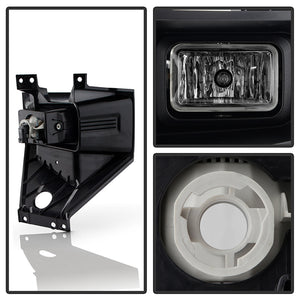 Spyder Fog Lights Ford F250/F350 Super Duty (17-19) [OEM Style w/ Switch & Cover] Clear Lens