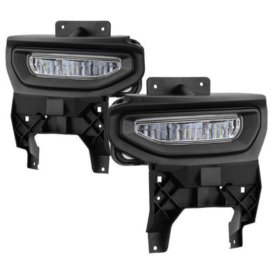 Spyder Full LED Fog Lights GMC Sierra 1500 (16-18) [OEM Style w/ Switch] Black Housing