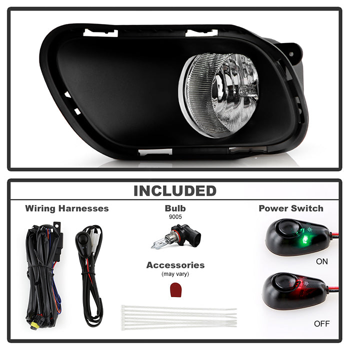 Spyder Fog Lights Jeep Cherokee (1418) [OEM Style w/ Switch] Clear Le