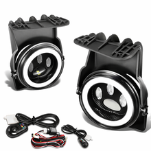 Load image into Gallery viewer, DNA LED Fog Lights for GMC Sierra (2003-2007) Halo Projector with Switch &amp; Wiring Harness - Clear or Smoke FL-ZTL-358 - Clear Alternate Image