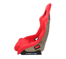 Load image into Gallery viewer, Red and beige car seat with NRG logo on a white background Alternate Image