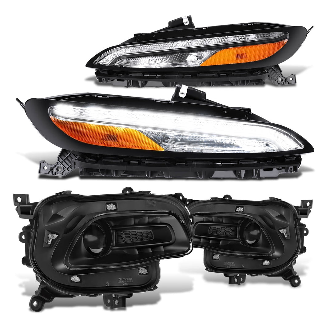DNA Projector Headlights Jeep Cherokee (2014-2018) OE Style w/ Black or Chrome Housing