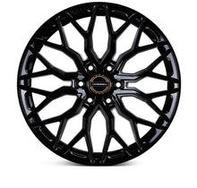 Load image into Gallery viewer, Vossen HF6-3 Wheels (20x9.5 6x139.7 / 15 Offset / Deep Face / 106.1) [Black] Brushed / Gloss / Satin Finish - Brushed Gloss Alternate Image