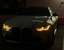 Load image into Gallery viewer, MAD LED DRL Module Set BMW G80 M3 &amp; G22 G23 G82 M4 (2021-2025) Plug &amp; Play Easy Install - Yellow or Amber - Amber - US Spec w/ Laser Alternate Image