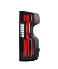 Load image into Gallery viewer, Attica 4x4 LED Tail Lights for Chevy Silverado 1500 (2019-2026) Gloss Black with Smoked Bars &amp; Sequential Turn Signals - Default Title Alternate Image