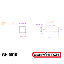 Load image into Gallery viewer, Gen-Y Hitch Weld-On Receiver Tube - 2.0" / 2.5" / 3.0" Receiver - 2" Receiver / 5.5" Alternate Image