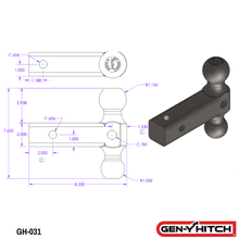 Load image into Gallery viewer, Gen-Y Hitch Ball Mount - Single / Dual / Extended Dual Ball - Single / 2" Receiver (10K) Alternate Image