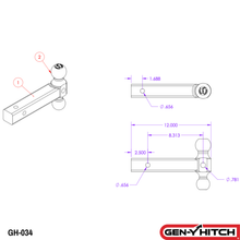 Load image into Gallery viewer, Gen-Y Hitch Ball Mount - Single / Dual / Extended Dual Ball - Single / 2" Receiver (10K) Alternate Image